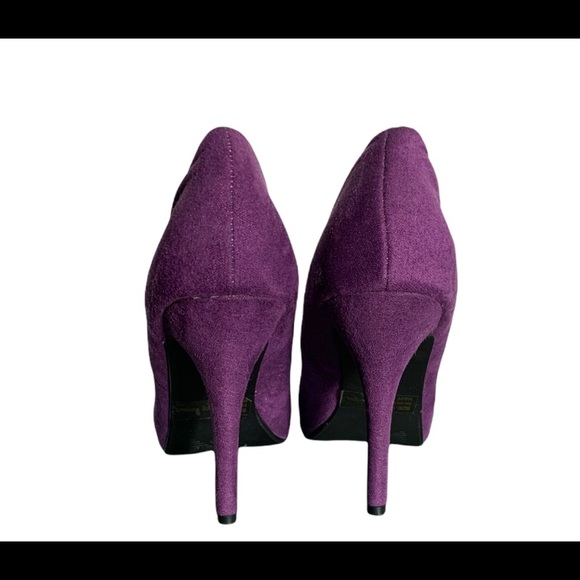 Wild Diva purple pointed toe stiletto heel shoes - Picture 11 of 12